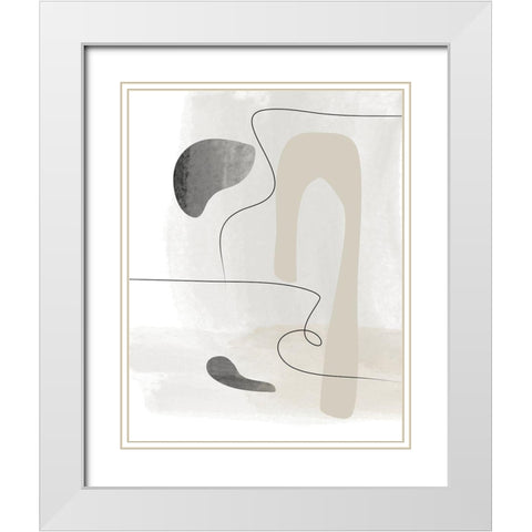 Wonder No.4 White Modern Wood Framed Art Print with Double Matting by Ratcliffe, Tiffany