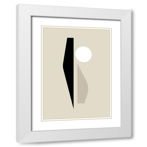 Shard I White Modern Wood Framed Art Print with Double Matting by Ratcliffe, Tiffany