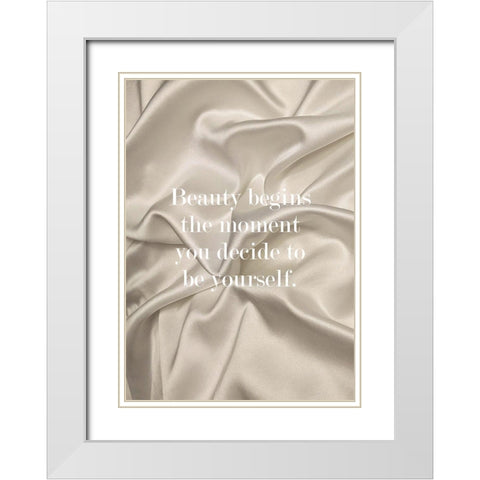 Be Yourself White Modern Wood Framed Art Print with Double Matting by Mi, Suki