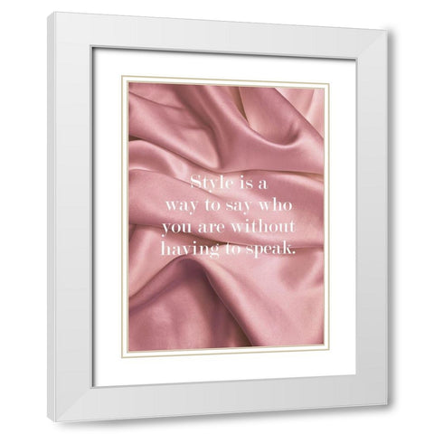 Style is a Way White Modern Wood Framed Art Print with Double Matting by Mi, Suki