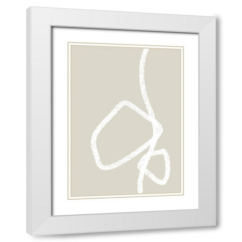 Interlock No.3 White Modern Wood Framed Art Print with Double Matting by Ratcliffe, Tiffany