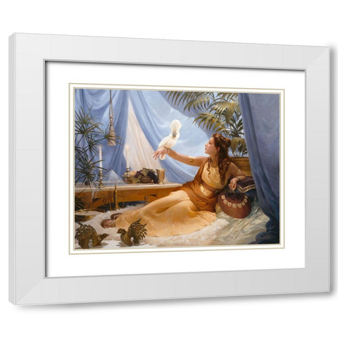 Decadence White Modern Wood Framed Art Print with Double Matting by Murray, Alan