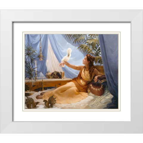 Decadence White Modern Wood Framed Art Print with Double Matting by Murray, Alan