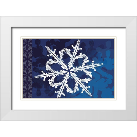 Cristal de Glace II White Modern Wood Framed Art Print with Double Matting by Art Licensing Studio