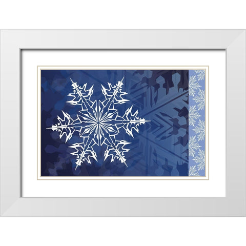 Cristal de Glace IV White Modern Wood Framed Art Print with Double Matting by Art Licensing Studio