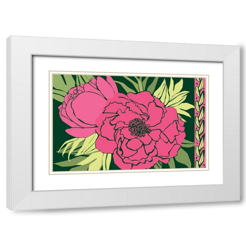 Color Bouquet IV White Modern Wood Framed Art Print with Double Matting by Art Licensing Studio