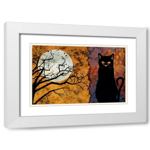 All Hallows Eve 1 White Modern Wood Framed Art Print with Double Matting by Art Licensing Studio