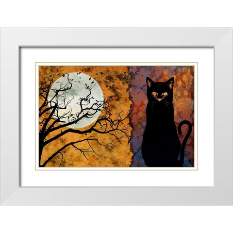 All Hallows Eve 1 White Modern Wood Framed Art Print with Double Matting by Art Licensing Studio