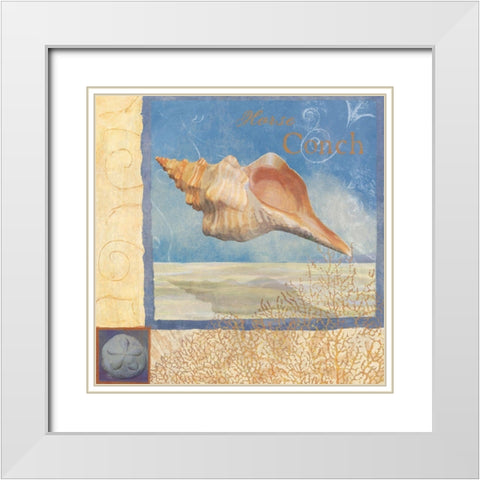Ocean Beauties III White Modern Wood Framed Art Print with Double Matting by Art Licensing Studio