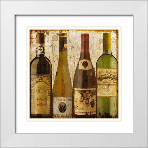 Wine Samples of Europe I White Modern Wood Framed Art Print with Double Matting by Art Licensing Studio