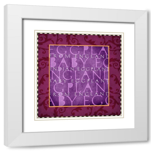 Vegetable Classics IV White Modern Wood Framed Art Print with Double Matting by Art Licensing Studio