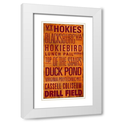 VT Text White Modern Wood Framed Art Print with Double Matting by Art Licensing Studio