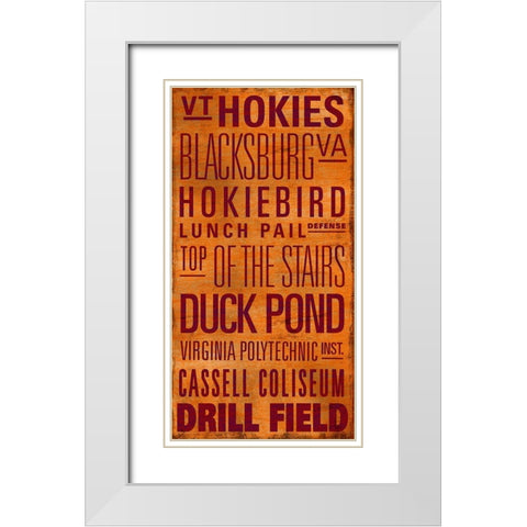 VT Text White Modern Wood Framed Art Print with Double Matting by Art Licensing Studio