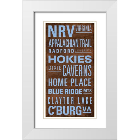 NRV Text White Modern Wood Framed Art Print with Double Matting by Art Licensing Studio