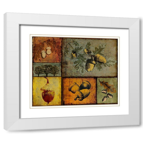 Pines and Oak II White Modern Wood Framed Art Print with Double Matting by Art Licensing Studio