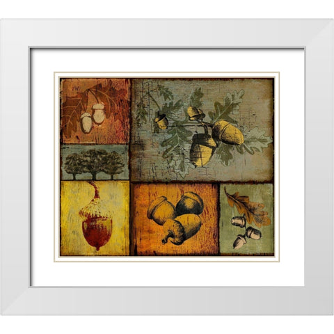 Pines and Oak II White Modern Wood Framed Art Print with Double Matting by Art Licensing Studio