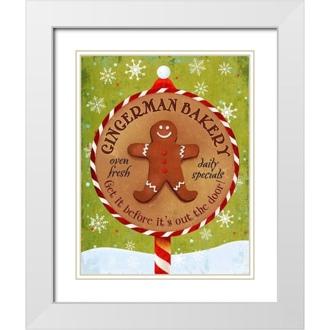 Gingerman Bakery White Modern Wood Framed Art Print with Double Matting by Art Licensing Studio