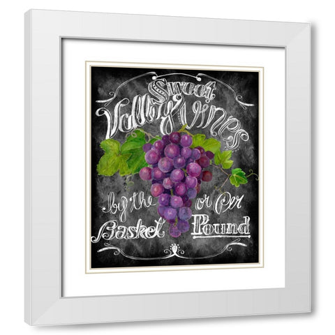 Sweet Valley Vines White Modern Wood Framed Art Print with Double Matting by Art Licensing Studio