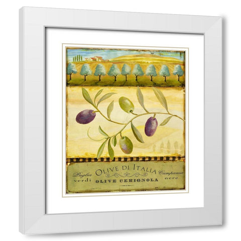 Olive Grove Puglia White Modern Wood Framed Art Print with Double Matting by Art Licensing Studio