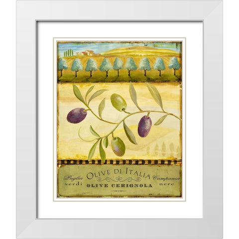 Olive Grove Puglia White Modern Wood Framed Art Print with Double Matting by Art Licensing Studio