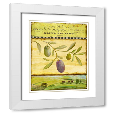 Olive Grove Tuscana White Modern Wood Framed Art Print with Double Matting by Art Licensing Studio