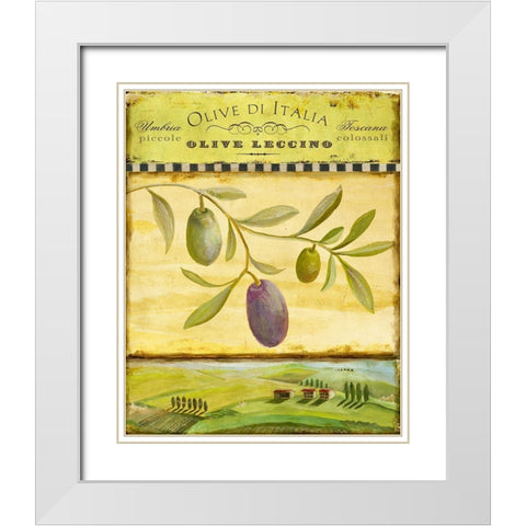 Olive Grove Tuscana White Modern Wood Framed Art Print with Double Matting by Art Licensing Studio