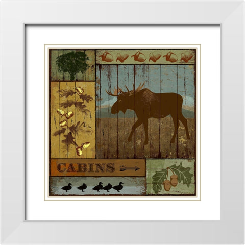 Pines and Oaks IV White Modern Wood Framed Art Print with Double Matting by Art Licensing Studio
