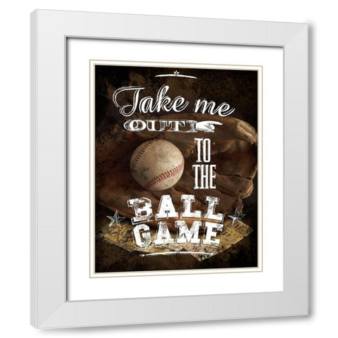 Take Me Out White Modern Wood Framed Art Print with Double Matting by Art Licensing Studio