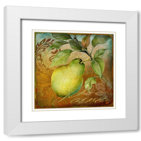 From The Grove Pear White Modern Wood Framed Art Print with Double Matting by Art Licensing Studio