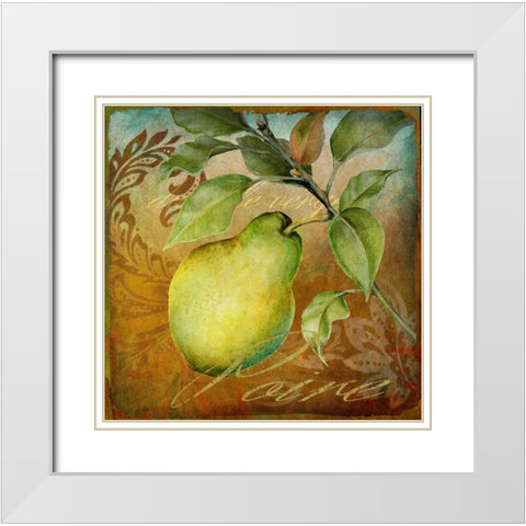 From The Grove Pear White Modern Wood Framed Art Print with Double Matting by Art Licensing Studio