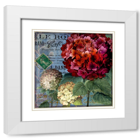 Rouge From the Garden I White Modern Wood Framed Art Print with Double Matting by Art Licensing Studio