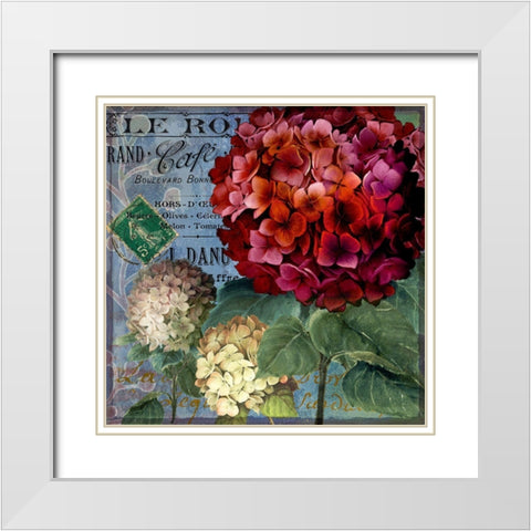 Rouge From the Garden I White Modern Wood Framed Art Print with Double Matting by Art Licensing Studio