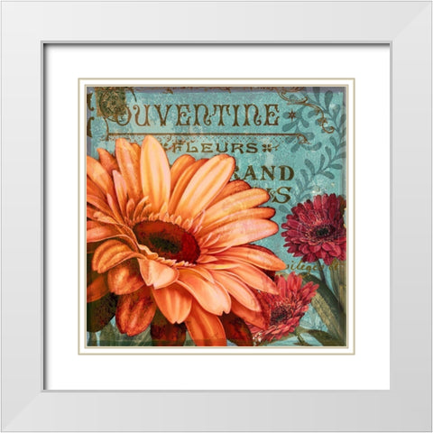 Rouge From the Garden II White Modern Wood Framed Art Print with Double Matting by Art Licensing Studio