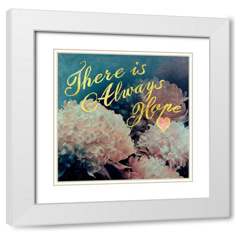 Flowersay 3 White Modern Wood Framed Art Print with Double Matting by Art Licensing Studio