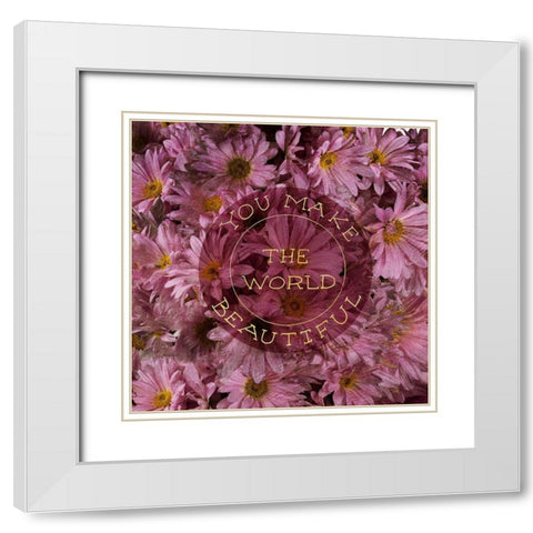 Flowersay 4 White Modern Wood Framed Art Print with Double Matting by Art Licensing Studio