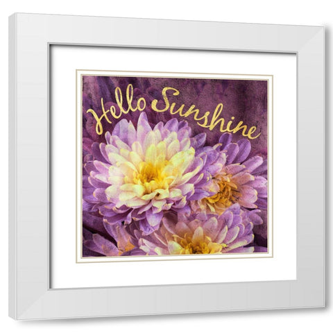 Flowersay 5 White Modern Wood Framed Art Print with Double Matting by Art Licensing Studio