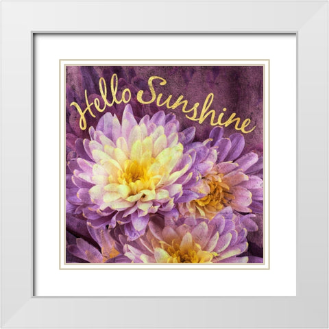 Flowersay 5 White Modern Wood Framed Art Print with Double Matting by Art Licensing Studio