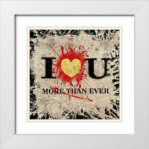Heart of Gold III White Modern Wood Framed Art Print with Double Matting by Art Licensing Studio
