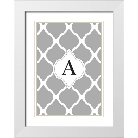 A White Modern Wood Framed Art Print with Double Matting by Art Licensing Studio