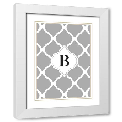 B White Modern Wood Framed Art Print with Double Matting by Art Licensing Studio