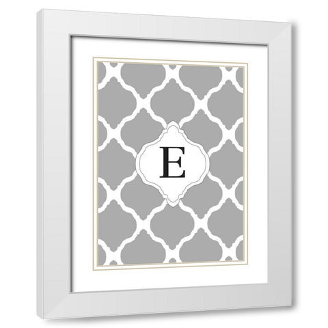 E White Modern Wood Framed Art Print with Double Matting by Art Licensing Studio