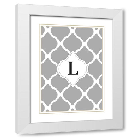 L White Modern Wood Framed Art Print with Double Matting by Art Licensing Studio