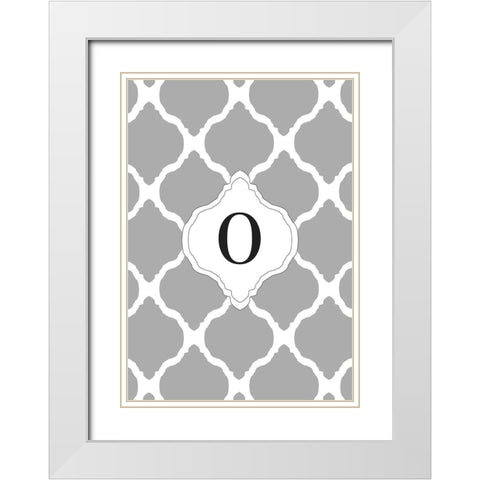 O White Modern Wood Framed Art Print with Double Matting by Art Licensing Studio