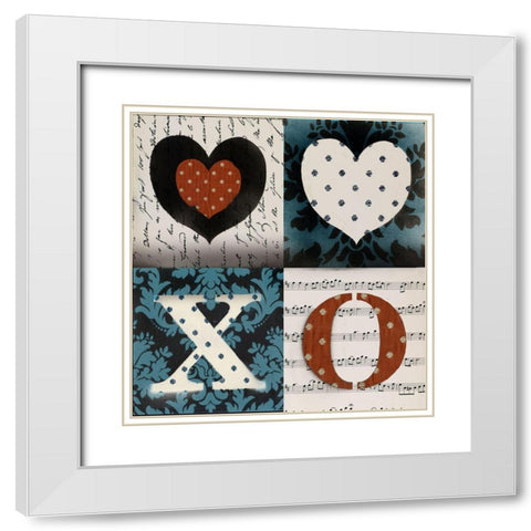 4-Up Love White Modern Wood Framed Art Print with Double Matting by Art Licensing Studio