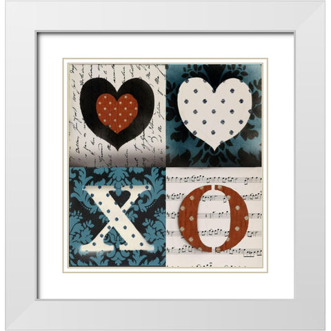 4-Up Love White Modern Wood Framed Art Print with Double Matting by Art Licensing Studio
