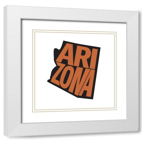 Arizona White Modern Wood Framed Art Print with Double Matting by Art Licensing Studio