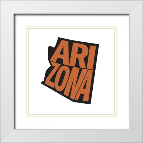 Arizona White Modern Wood Framed Art Print with Double Matting by Art Licensing Studio