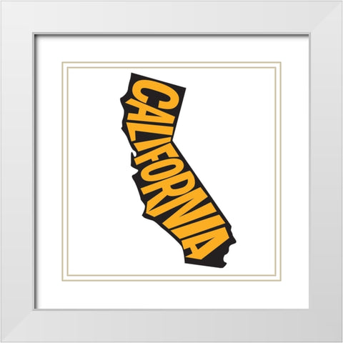 California White Modern Wood Framed Art Print with Double Matting by Art Licensing Studio