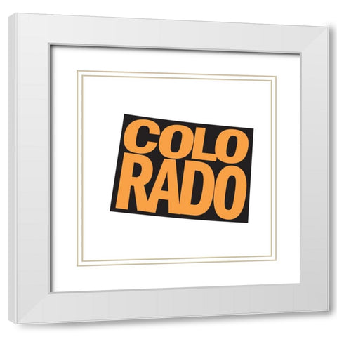 Colorado White Modern Wood Framed Art Print with Double Matting by Art Licensing Studio