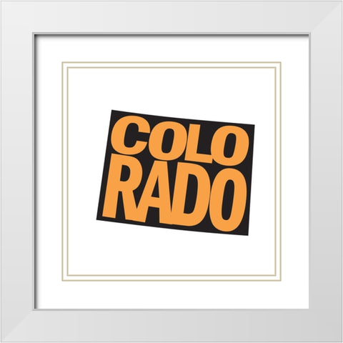 Colorado White Modern Wood Framed Art Print with Double Matting by Art Licensing Studio
